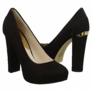 MICHAEL KORS Black Suede Platform Pump Heels
